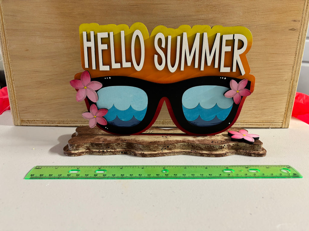 Hello Summer Shelf Sitter