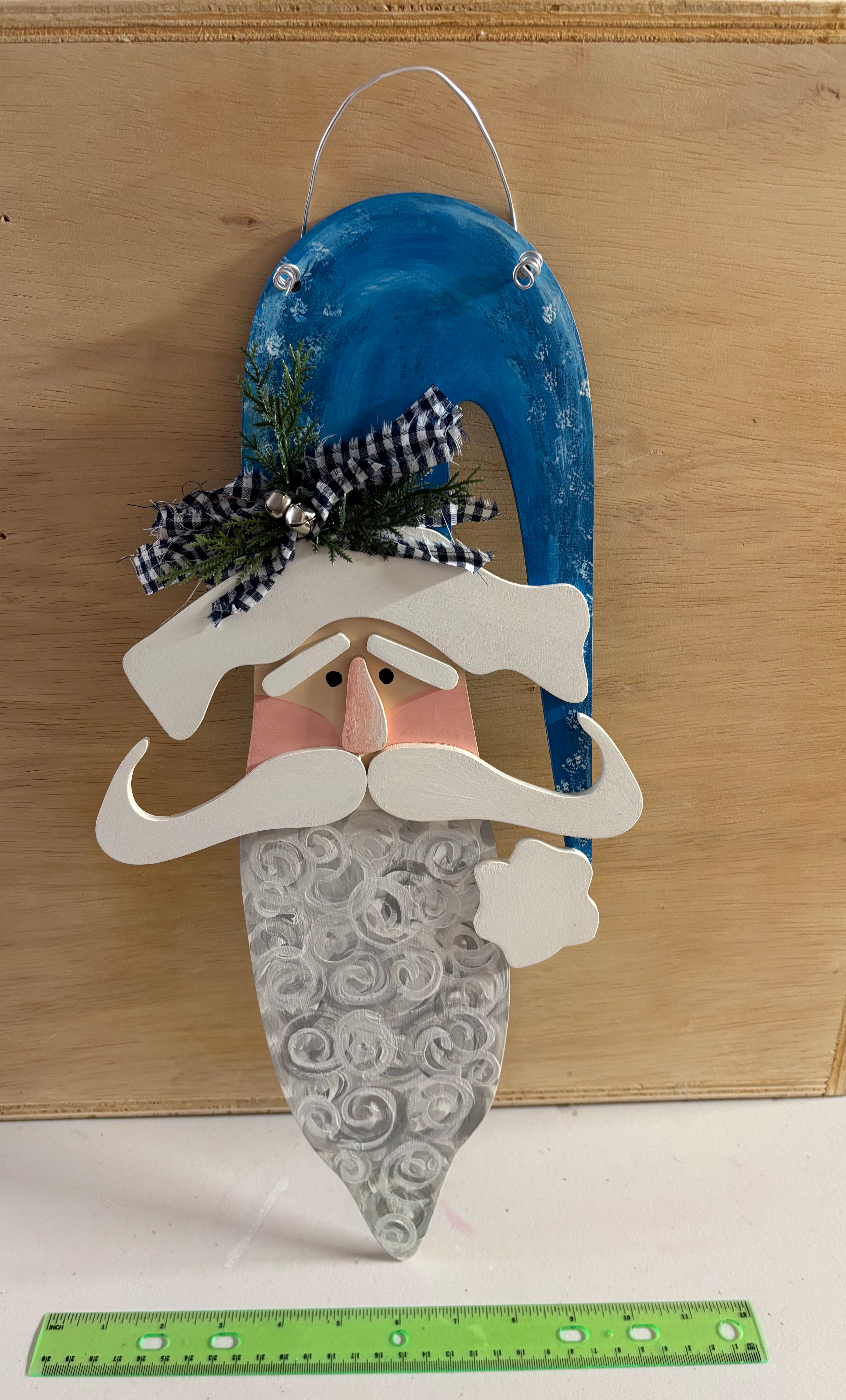 Santa Door Hanger - Swirly Beard