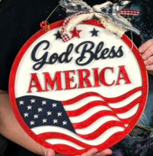 Patriotic “God Bless America” Door Hanger Kit