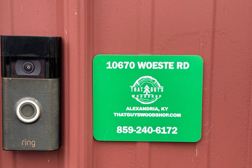 4x6 Rowmark Lasermark 2 ply plastic sign