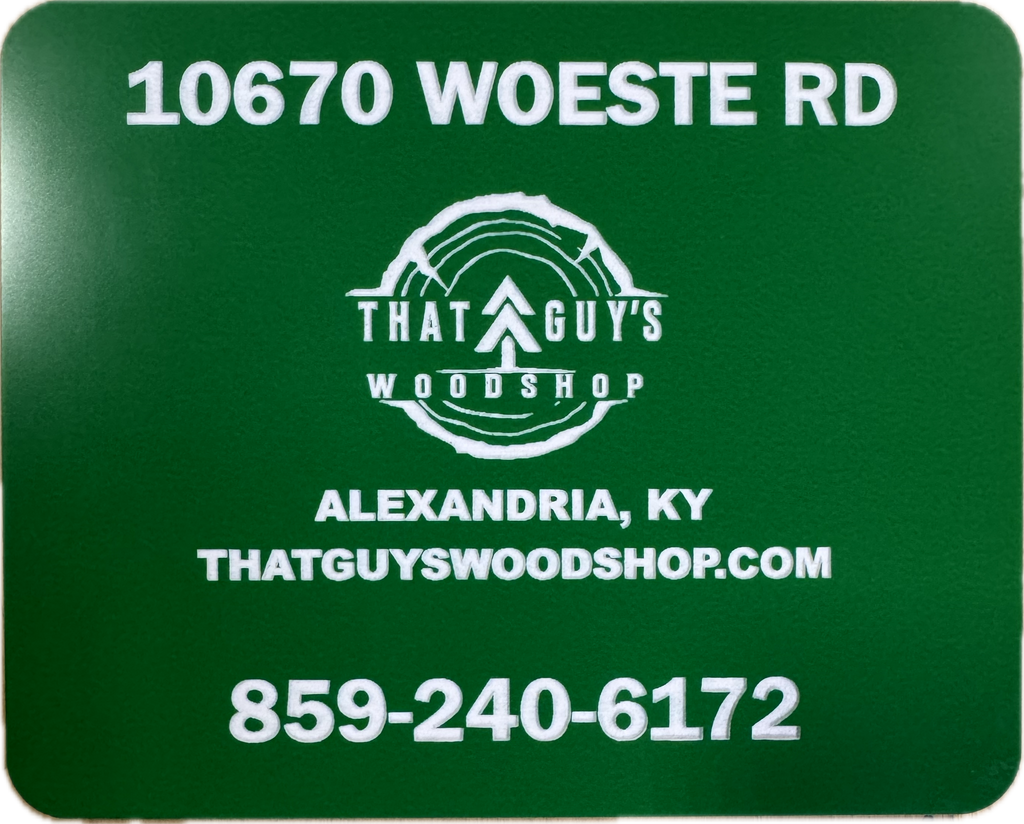 4x6 Rowmark Lasermark 2 ply plastic sign