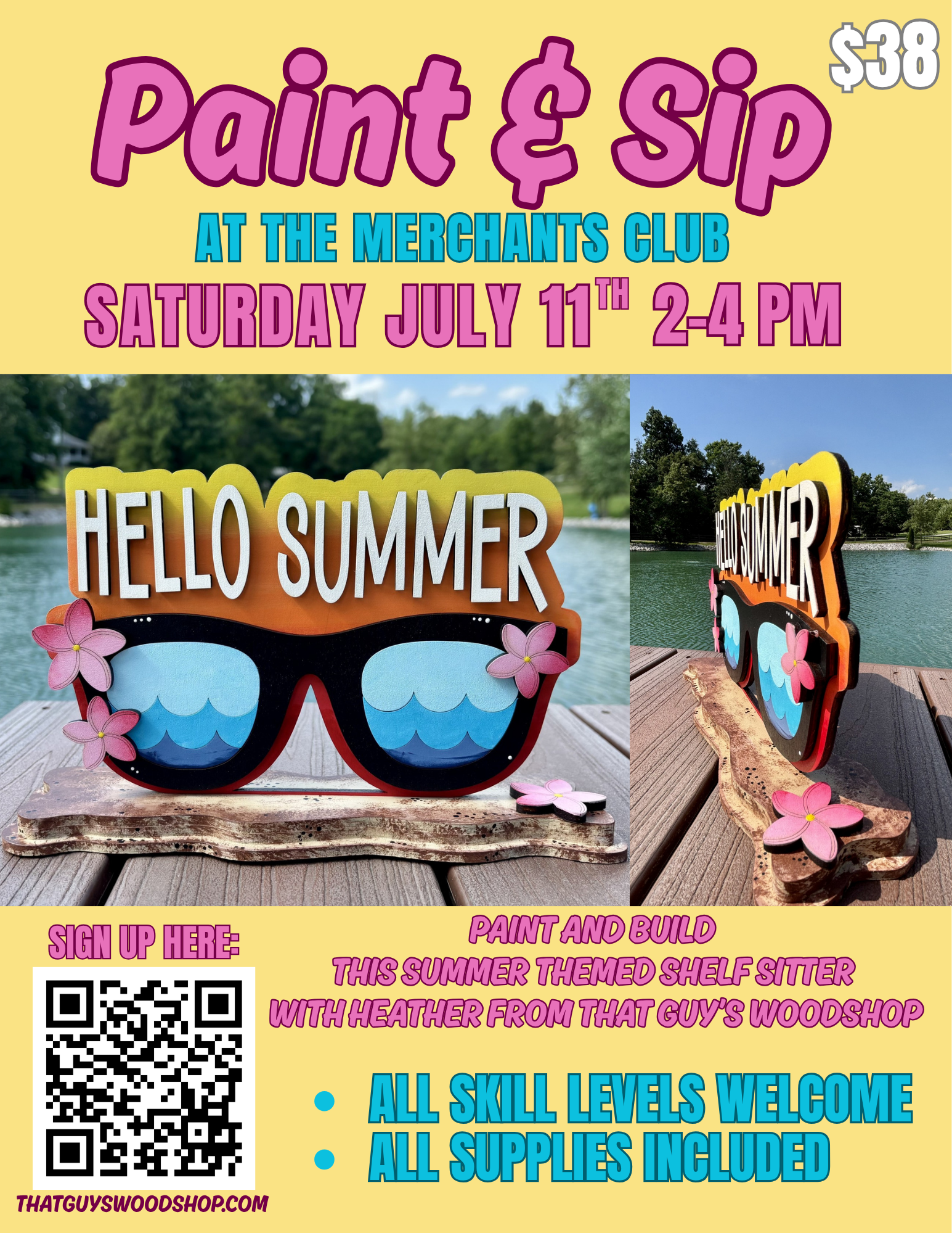 July 11th Paint & Sip and the Merchants Club