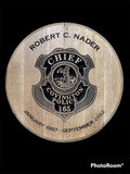 Custom Carved or Laser Engraved Bourbon Barrel Lid