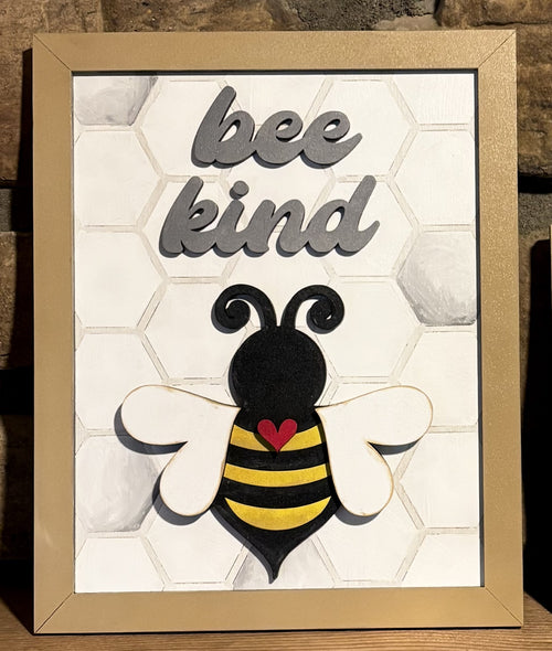 Bee Kind Framed Art Kit
