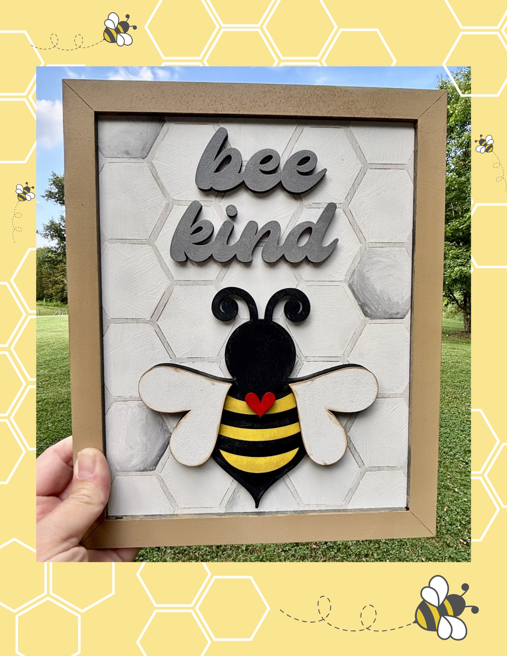 August 6th Bee Kind Framed Art at Stonehouse Settlement Winery