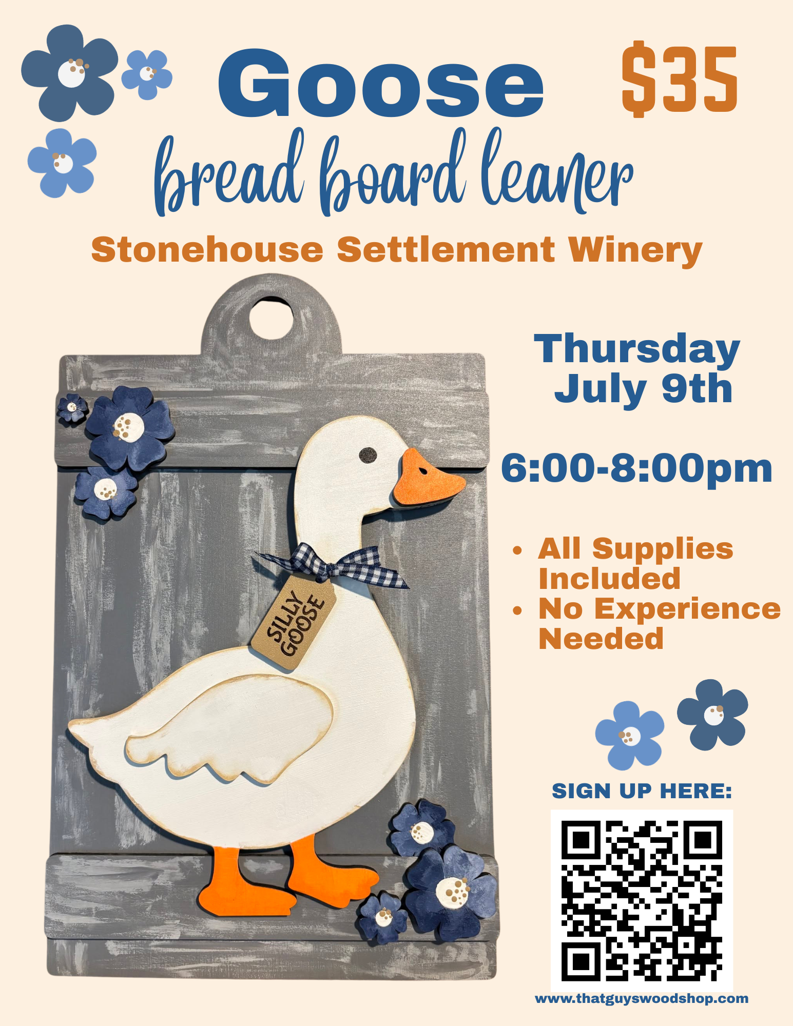 July 9th Paint & Sip at Stonehouse Settlement Winery