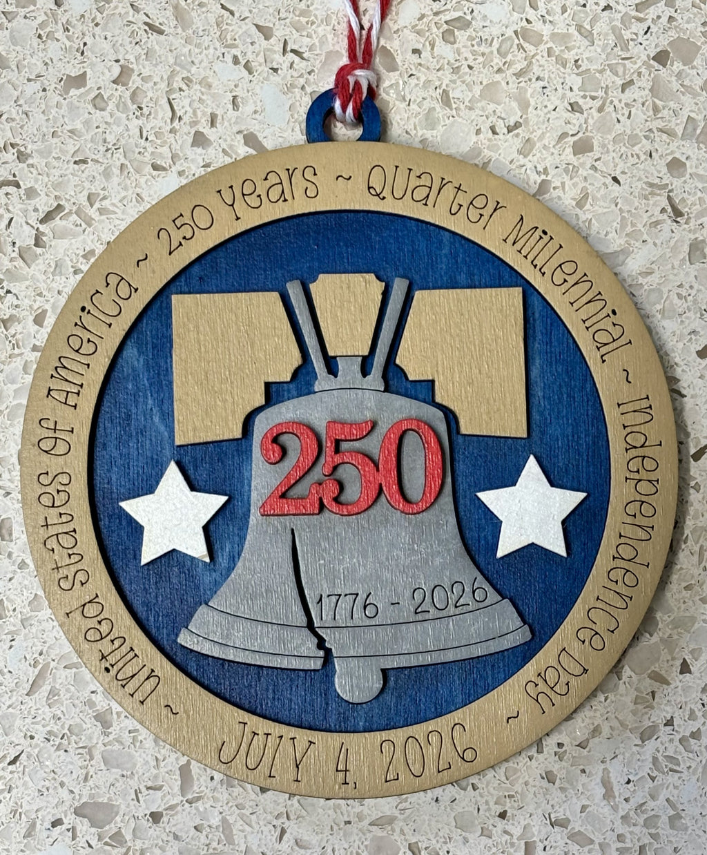 USA 250th Anniversary Ornament
