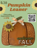 September 10th Pumpkin Leaner at Stonehouse Settlement Winery